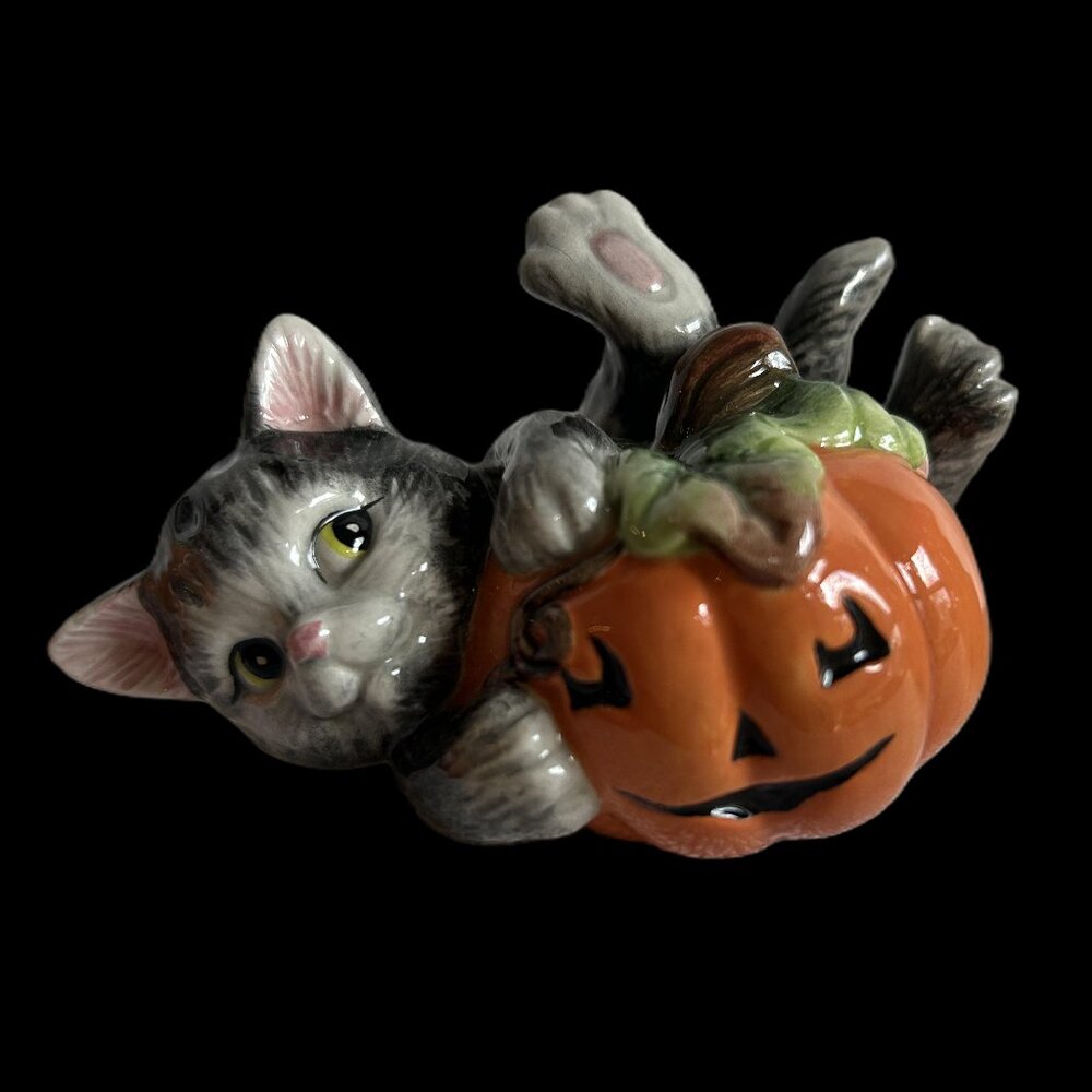Retired Fitz and Floyd Halloween Kitty “Tumblers” Figurines – 2063/141 - Picture 13 of 14